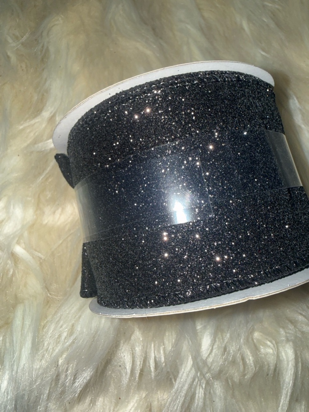 Sparkling Black Glitter Ribbon Roll .MIX  5 for 25